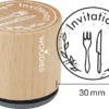 Tampon en bois "Woodies" INVITATION