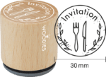 Tampon en bois "Woodies" INVITATION