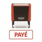 Tampon TRODAT 4912 'PAYÉ' : idéal pour marquer vos documents rapidement. Impression nette et durable pour une gestion efficace et professionnelle.